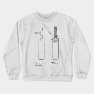 Cricket Bat Vintage Patent Drawing Crewneck Sweatshirt